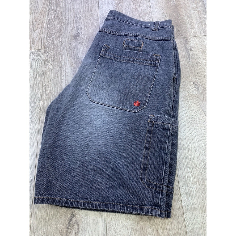 Kikai Machine Y2K Dark Wash Denim Jean Shorts Baggy Men 36 High Rise‎ 13" Inseam